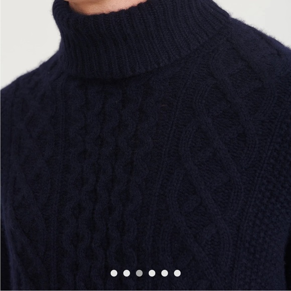 Naadam Cashmere Fisherman Cable Turtleneck - Picture 6 of 7